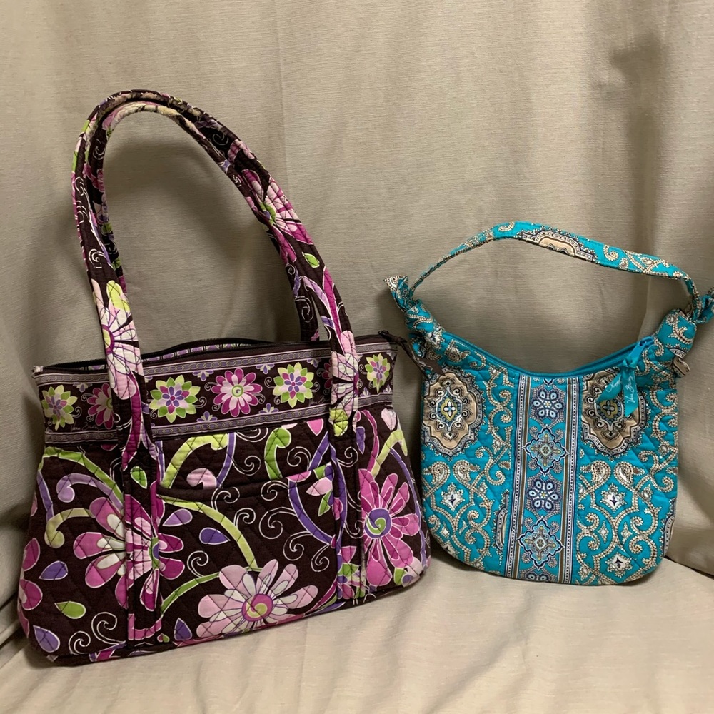 Vera Bradley Purple Punch/Totally Turq 2 Bag combo - Picture 1 of 8